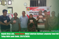 Kepala Desa Lola, Kecamatan Oba Tengah, Tidore Kepulauan Mulai menyalurkan bantuan langsung tunai (BLT) Dana Desa akhir tahun. 