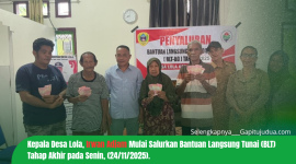 Kepala Desa Lola, Kecamatan Oba Tengah, Tidore Kepulauan Mulai menyalurkan bantuan langsung tunai (BLT) Dana Desa akhir tahun. 